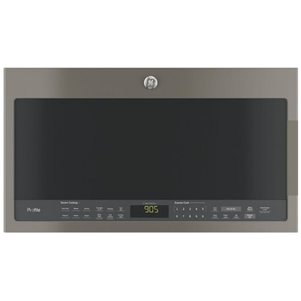 GE Profile PVM2188SLJC Over the Range Microwave, 30 inch Exterior Width, 2.1 cu. ft. Capacity, 400 CFM, 1,050 W Watts, Incandescent , Slate colour