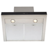 GE Profile PVWC924SSV Range Hood, 24 inch Exterior Width, Wall Mounted, 600 CFM, Halogen , Aluminum Mesh Filter, Stainless Steel colour Blower Included