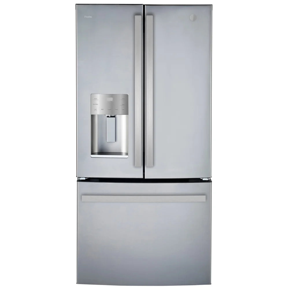 GE Profile PYE18HYRCFS French Door Refrigerator front view