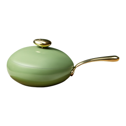 32CM Cast Aluminum Wok with Lid, Front View