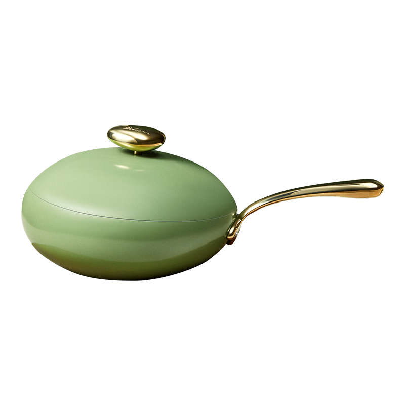 VE03802 32CM CAST ALUMINUM WOK WITH LID