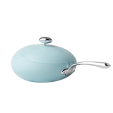 Front view of Velosan Pebble VE03806 32CM CAST ALUMINUM WOK WITH LID