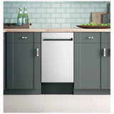 Haier QDT125SSLSS 18" Dishwasher ADA compliant 47 dB Decibel Level, Fully Integrated, Stainless Interior, 3 Wash Cycles, 8 Capacity Place Settings, Hard Food Disposal, 2 Loading Racks, Wifi Enabled, Stainless Steel colour