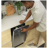 Haier QDT125SSLSS 18" Dishwasher ADA compliant 47 dB Decibel Level, Fully Integrated, Stainless Interior, 3 Wash Cycles, 8 Capacity Place Settings, Hard Food Disposal, 2 Loading Racks, Wifi Enabled, Stainless Steel colour
