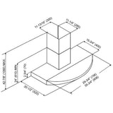 Interior view of KOBE RA3830SQB-WM-1 Range Hood