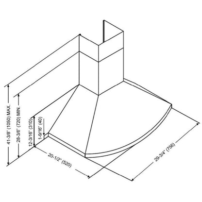 Kobe RA9236SQB6-XX Range Hood