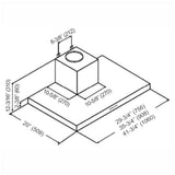 Kobe RAX2130SQB-2 Range Hood, 30 inch Exterior Width, Under-Cabinet, 3, 600 CFM