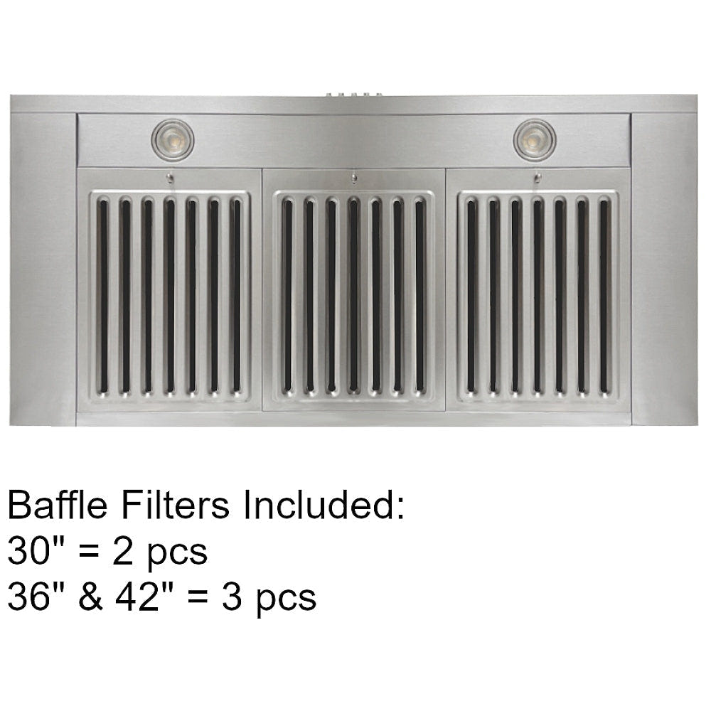 Kobe RAX2130SQB-2 Range Hood, 30 inch Exterior Width, Under-Cabinet, 3, 600 CFM