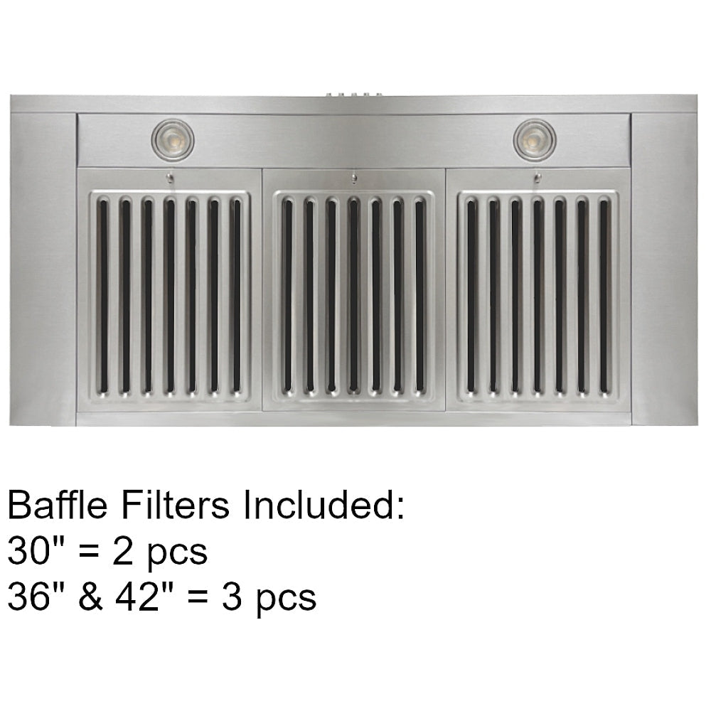 Kobe RAX2130SQB-2 Range Hood, 30 inch Exterior Width, Under-Cabinet, 3, 600 CFM
