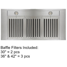 Kobe RAX2130SQB-2 Range Hood, 30 inch Exterior Width, Under-Cabinet, 3, 600 CFM