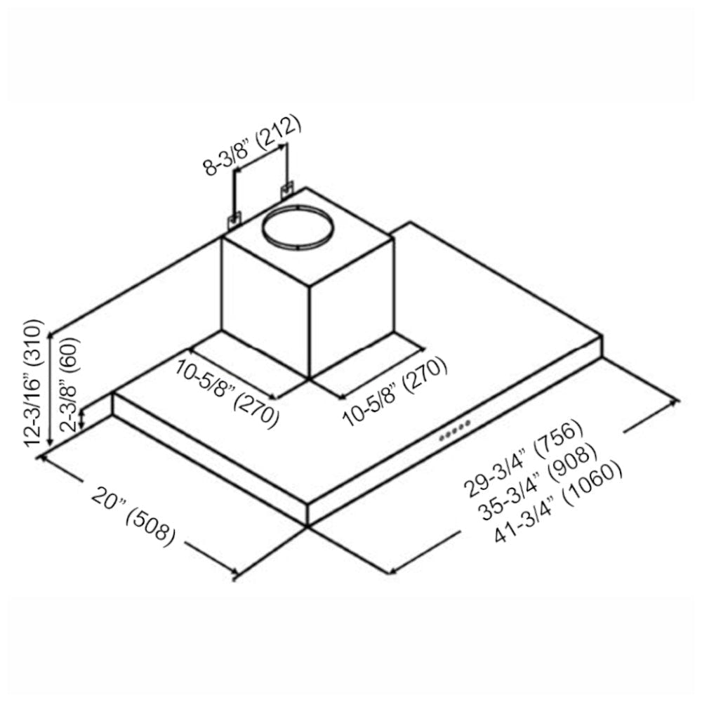 Kobe RAX2130SQB-2 Range Hood, 30 inch Exterior Width, Under-Cabinet, 3, 600 CFM