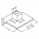 Kobe RAX2130SQB-2 Range Hood, 30 inch Exterior Width, Under-Cabinet, 3, 600 CFM