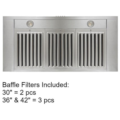 Kobe RAX2130SQB-WM-2 Range Hood, 30 inch Exterior Width, Chimney, 3, 600 CFM, 1.0 - 5.6, LED, Dishwasher Safe Filters, 3, Stainless Steel colour