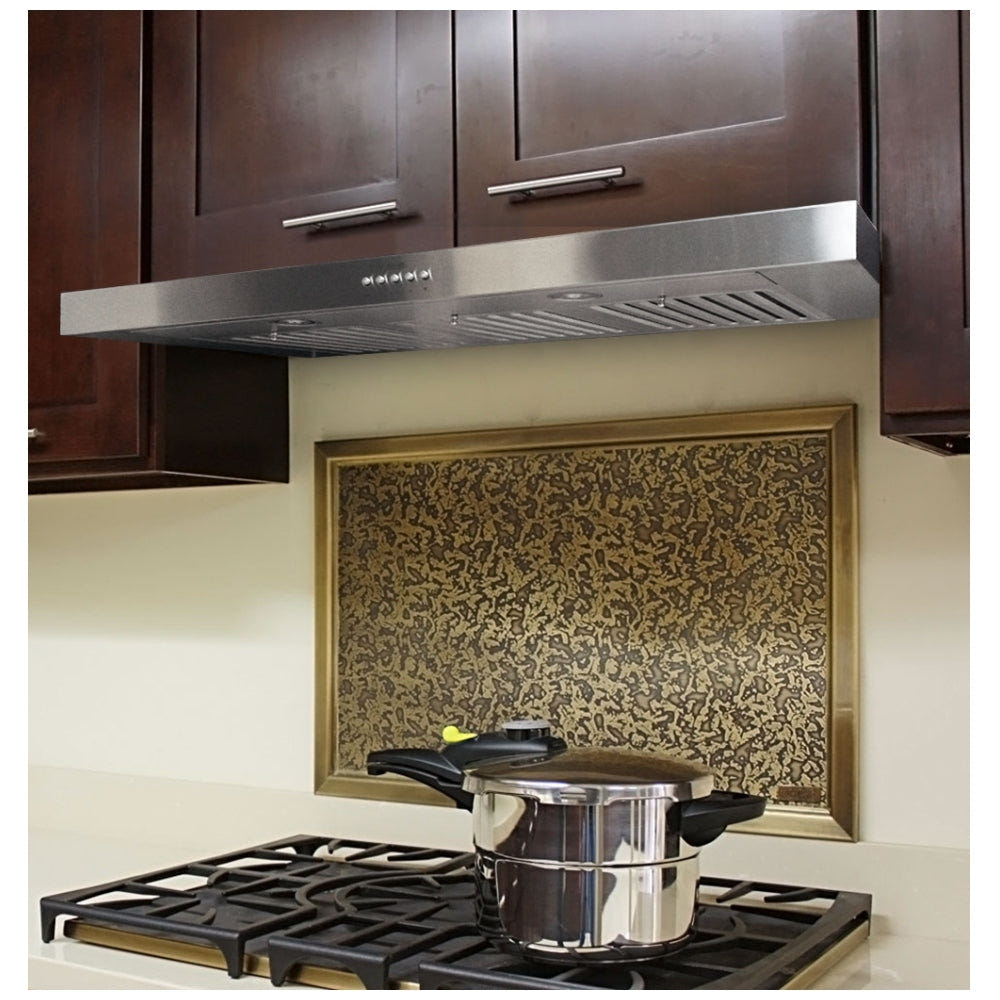 Kobe RAX2142SQB-2 Range Hood, 42 inch Exterior Width, Under-Cabinet, 3, 600 CFM, 1.0, LED, Dishwasher Safe Filters, 3, Stainless Steel colour