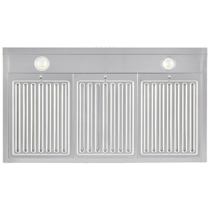 Kobe RAX2142SQB-2 Range Hood, 42 inch Exterior Width, Under-Cabinet, 3, 600 CFM, 1.0, LED, Dishwasher Safe Filters, 3, Stainless Steel colour