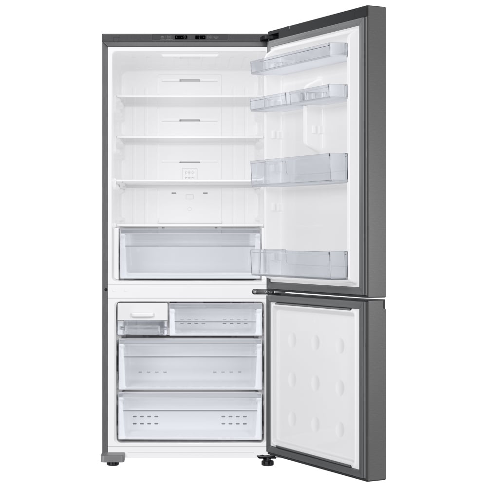 Samsung RB15DG6000SRAA Bottom Freezer Refrigerator, 28 inch Width, ENERGY STAR Certified, Ice Dispenser (Freezer Located), 15 cu. ft. Capacity, Stainless Steel colour