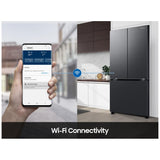 Samsung RF18A5101MT Counter Depth French Door Refrigerator, 33 inch Width, 18 cu. ft. Capacity, Counter Depth, Ice Dispenser (Freezer Located), ENERGY STAR Certified, Black Caviar Matt colour, Twin Cooling Plus™