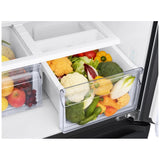 Samsung RF18A5101MT Counter Depth French Door Refrigerator, 33 inch Width, 18 cu. ft. Capacity, Counter Depth, Ice Dispenser (Freezer Located), ENERGY STAR Certified, Black Caviar Matt colour, Twin Cooling Plus™