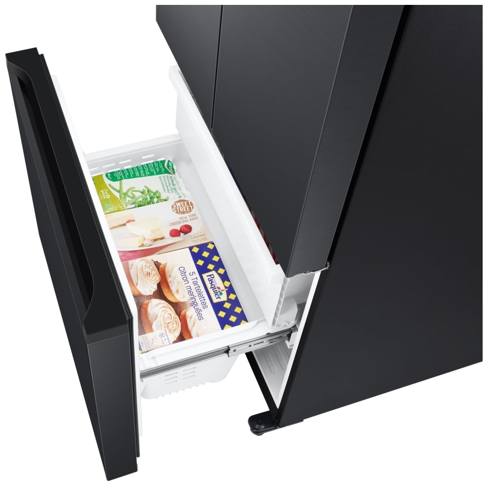 Samsung RF18A5101MT Counter Depth French Door Refrigerator, 33 inch Width, ENERGY STAR Certified, 18 cu. ft. Capacity, Counter Depth, Ice Dispenser (Freezer Located), Black Caviar Matt colour, Twin Cooling Plus™