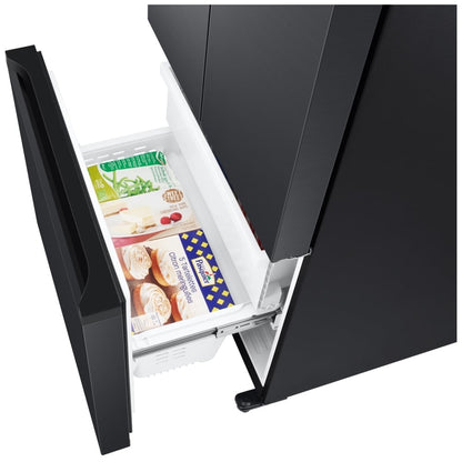 Samsung RF18A5101MT Counter Depth French Door Refrigerator, 33 inch Width, ENERGY STAR Certified, 18 cu. ft. Capacity, Counter Depth, Ice Dispenser (Freezer Located), Black Caviar Matt colour, Twin Cooling Plus™