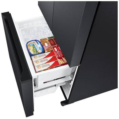 Samsung RF18A5101MT Counter Depth French Door Refrigerator, 33 inch Width, ENERGY STAR Certified, 18 cu. ft. Capacity, Counter Depth, Ice Dispenser (Freezer Located), Black Caviar Matt colour, Twin Cooling Plus™