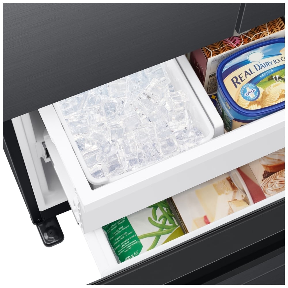 Samsung RF18A5101MT Counter Depth French Door Refrigerator, 33 inch Width, ENERGY STAR Certified, 18 cu. ft. Capacity, Counter Depth, Ice Dispenser (Freezer Located), Black Caviar Matt colour, Twin Cooling Plus™