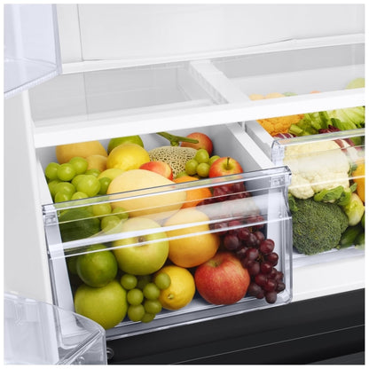 Samsung RF18A5101MT Counter Depth French Door Refrigerator, 33 inch Width, ENERGY STAR Certified, 18 cu. ft. Capacity, Counter Depth, Ice Dispenser (Freezer Located), Black Caviar Matt colour, Twin Cooling Plus™