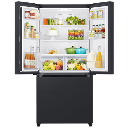 Samsung RF18A5101MT Counter Depth French Door Refrigerator, 33 inch Width, ENERGY STAR Certified, 18 cu. ft. Capacity, Counter Depth, Ice Dispenser (Freezer Located), Black Caviar Matt colour, Twin Cooling Plus™