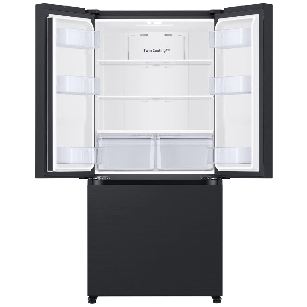 Samsung RF18A5101MT Counter Depth French Door Refrigerator, 33 inch Width, ENERGY STAR Certified, 18 cu. ft. Capacity, Counter Depth, Ice Dispenser (Freezer Located), Black Caviar Matt colour, Twin Cooling Plus™