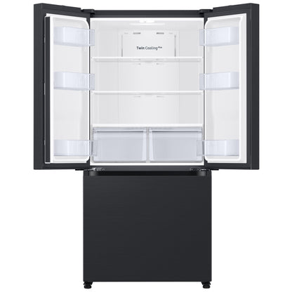 Samsung RF18A5101MT Counter Depth French Door Refrigerator, 33 inch Width, ENERGY STAR Certified, 18 cu. ft. Capacity, Counter Depth, Ice Dispenser (Freezer Located), Black Caviar Matt colour, Twin Cooling Plus™
