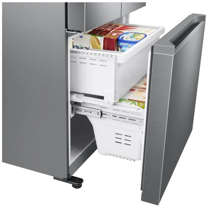 Samsung RF18A5101SR - RF18A5101SR/AA French Door Refrigerator, 33 inch Width, ENERGY STAR Certified, 18 cu. ft. Capacity, Counter Depth, Ice Dispenser (Freezer Located), Stainless Steel colour