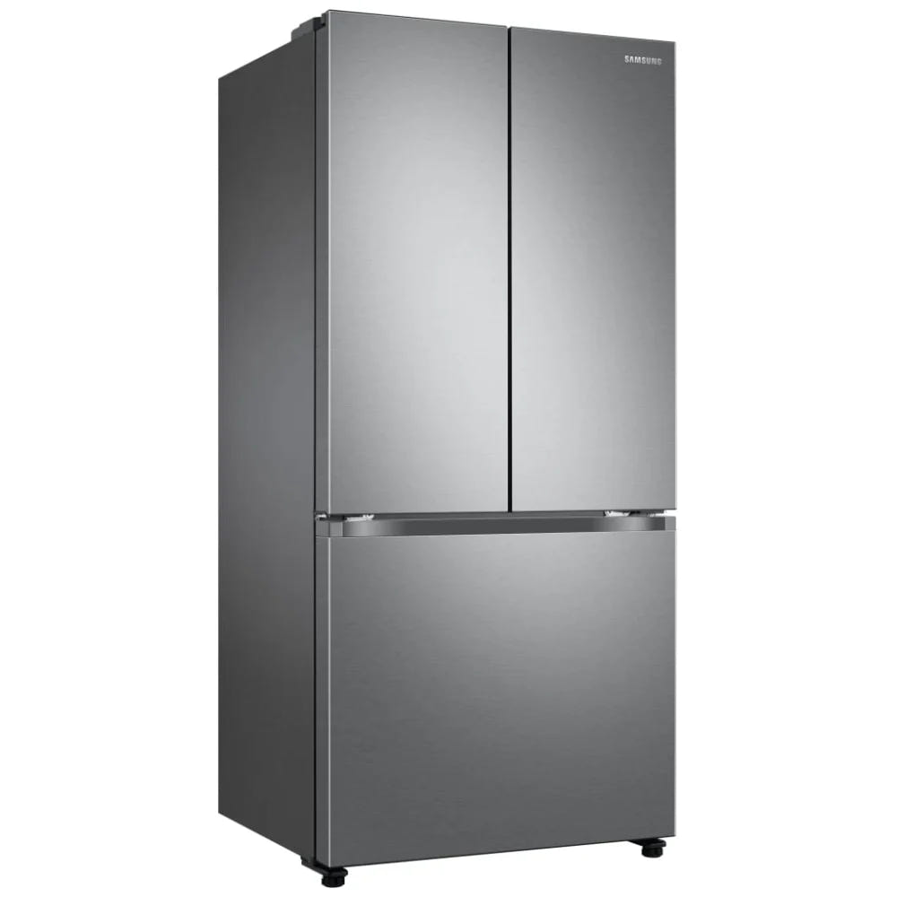Samsung RF18A5101SR - RF18A5101SR/AA French Door Refrigerator, 33 inch Width, ENERGY STAR Certified, 18 cu. ft. Capacity, Counter Depth, Ice Dispenser (Freezer Located), Stainless Steel colour