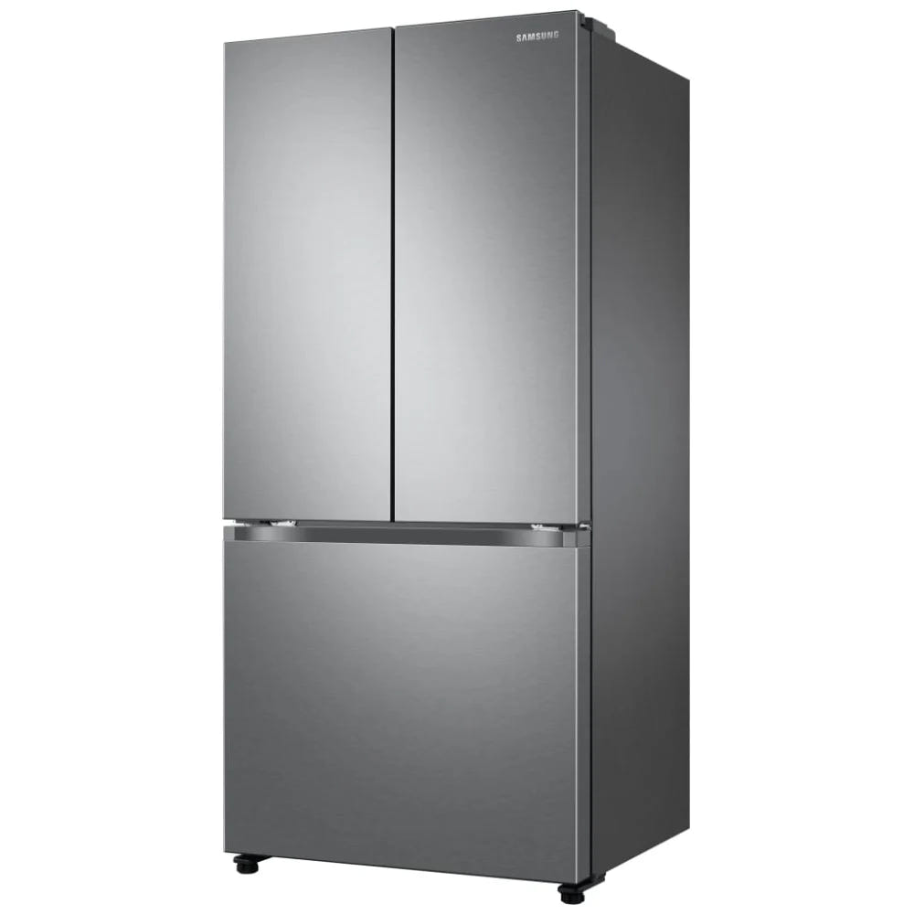 Samsung RF18A5101SR - RF18A5101SR/AA French Door Refrigerator, 33 inch Width, ENERGY STAR Certified, 18 cu. ft. Capacity, Counter Depth, Ice Dispenser (Freezer Located), Stainless Steel colour