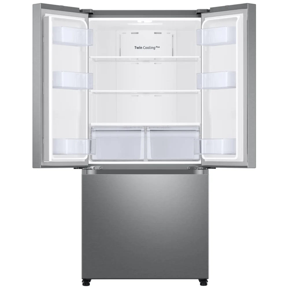 Samsung RF18A5101SR - RF18A5101SR/AA French Door Refrigerator, 33 inch Width, ENERGY STAR Certified, 18 cu. ft. Capacity, Counter Depth, Ice Dispenser (Freezer Located), Stainless Steel colour