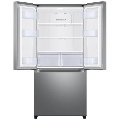 Samsung RF18A5101SR - RF18A5101SR/AA French Door Refrigerator, 33 inch Width, ENERGY STAR Certified, 18 cu. ft. Capacity, Counter Depth, Ice Dispenser (Freezer Located), Stainless Steel colour