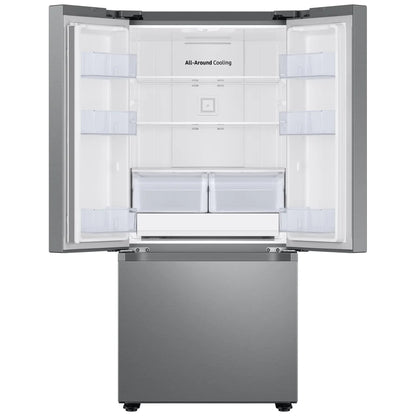 Samsung RF22A4111SR - RF22A4111SR/AA French Door Refrigerator, 30 inch Width, ENERGY STAR Certified, 21.8 cu. ft. Capacity, Ice Dispenser (Freezer Located), Stainless Steel colour Digital Inverter Compressor, All-Around Cooling, Power Cool / Power Freeze
