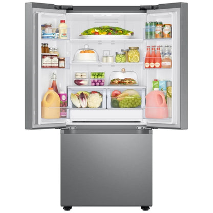 Samsung RF22A4111SR - RF22A4111SR/AA French Door Refrigerator, 30 inch Width, ENERGY STAR Certified, 21.8 cu. ft. Capacity, Ice Dispenser (Freezer Located), Stainless Steel colour Digital Inverter Compressor, All-Around Cooling, Power Cool / Power Freeze