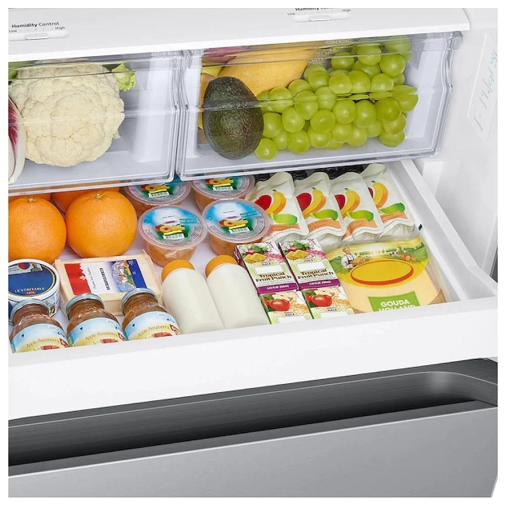 Samsung RF22A4221SR - RF22A4221SR/AA French Door Refrigerator, 30 inch Width, ENERGY STAR Certified, 22 cu. ft. Capacity, Water Dispenser (Exterior), Ice Dispenser (Freezer Located), Stainless Steel colour