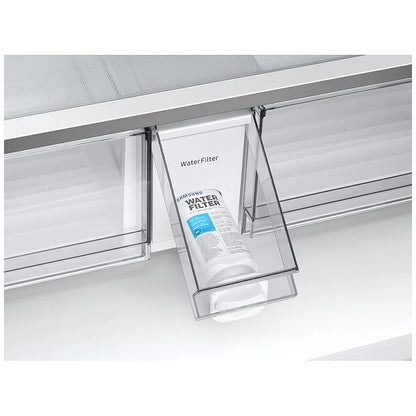 Samsung Bespoke RF23BB8600QLAA Counter Depth French Door Refrigerator, 36 inch Width, ENERGY STAR Certified, 22.8 cu. ft. Capacity, Counter Depth, Water Dispenser (Interior), Ice Dispenser (Freezer Located), Stainless Steel colour