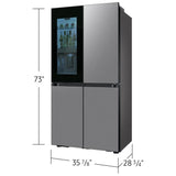 Samsung Bespoke RF23DB9700QLAA Counter Depth French Door Refrigerator, 36 inch Width, 22.8 cu. ft. Capacity, Counter Depth, Custom Panel Ready, Water Dispenser (Interior), Ice Dispenser (Freezer Located), ENERGY STAR Certified, Stainless Steel colour