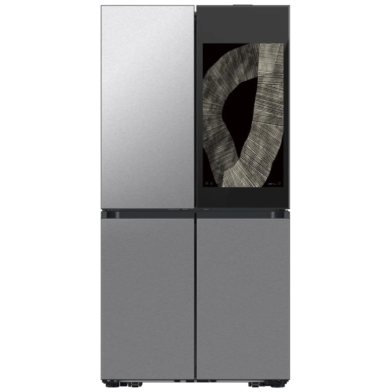 Samsung Bespoke RF23DB9900QDAC Counter Depth French Door Refrigerator, 36 inch Width, 22.5 cu. ft. Capacity, Counter Depth, Custom Panel Ready, Water Dispenser (Interior), Ice Dispenser (Freezer Located), ENERGY STAR Certified, Stainless Steel colour