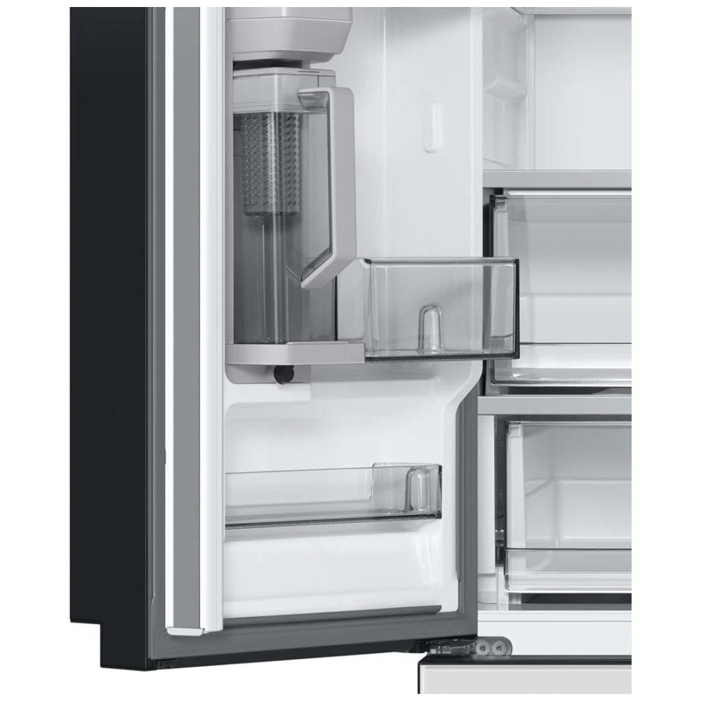 Samsung Bespoke RF24BB6200QLAA Bottom Freezer Counter Depth French Door Refrigerator, 36 inch Width, ENERGY STAR Certified, 23.9 cu. ft. Capacity, Counter Depth, Water Dispenser (Interior), Ice Dispenser (Freezer Located), Stainless Steel colour