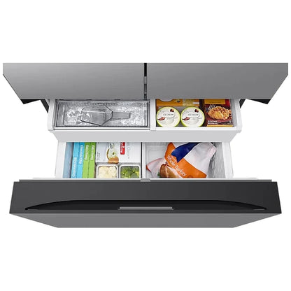 Samsung Bespoke RF24BB6200QLAA Bottom Freezer Counter Depth French Door Refrigerator, 36 inch Width, ENERGY STAR Certified, 23.9 cu. ft. Capacity, Counter Depth, Water Dispenser (Interior), Ice Dispenser (Freezer Located), Stainless Steel colour