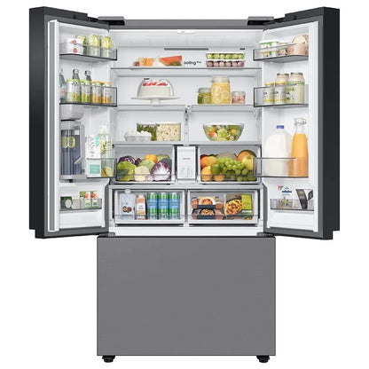 Samsung Bespoke RF24BB6200QLAA Bottom Freezer Counter Depth French Door Refrigerator, 36 inch Width, ENERGY STAR Certified, 23.9 cu. ft. Capacity, Counter Depth, Water Dispenser (Interior), Ice Dispenser (Freezer Located), Stainless Steel colour