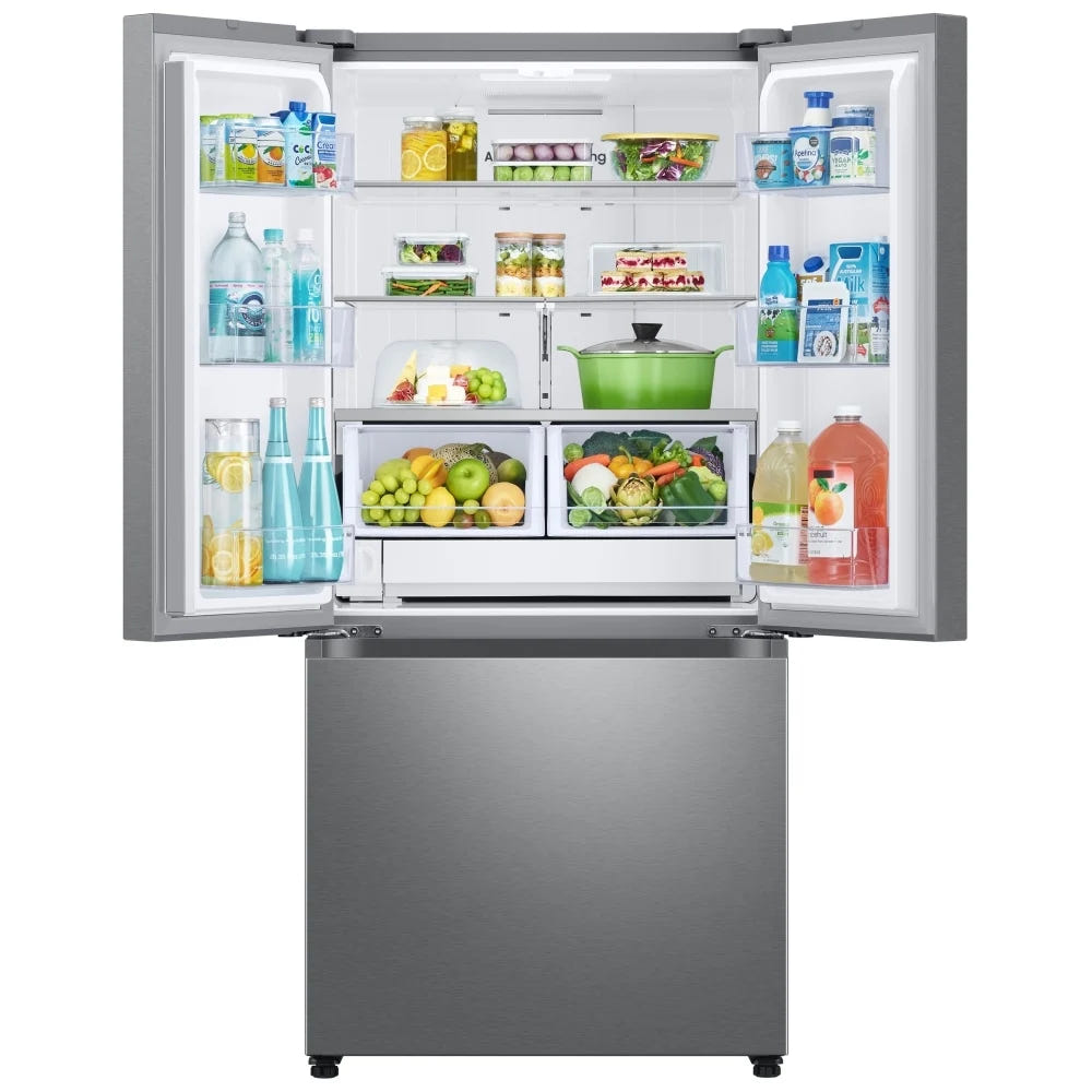 Samsung RF25C5151SR - RF25C5151SR/AA French Door Refrigerator, 33 inch Width, ENERGY STAR Certified, 24.5 cu. ft. Capacity, Ice Dispenser (Freezer Located), Stainless Steel colour
