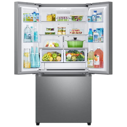 Samsung RF25C5151SR - RF25C5151SR/AA French Door Refrigerator, 33 inch Width, ENERGY STAR Certified, 24.5 cu. ft. Capacity, Ice Dispenser (Freezer Located), Stainless Steel colour