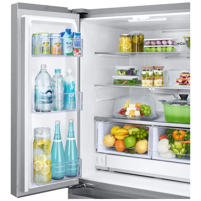 Samsung RF25C5151SR - RF25C5151SR/AA French Door Refrigerator, 33 inch Width, ENERGY STAR Certified, 24.5 cu. ft. Capacity, Ice Dispenser (Freezer Located), Stainless Steel colour