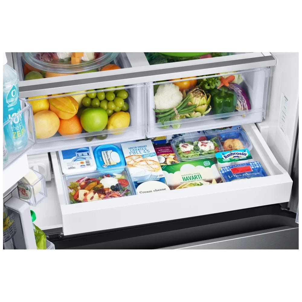 Samsung RF25C5551SG - RF25C5551SG/AA French Door Refrigerator, 33 inch Width, ENERGY STAR Certified, 24.5 cu. ft. Capacity, Water Dispenser (Interior), Ice Dispenser (Freezer Located