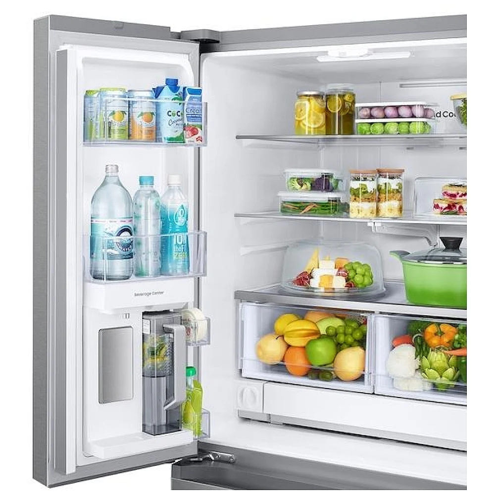 Samsung RF25C5551SR - RF25C5551SR/AA French Door Refrigerator, 33 inch Width, ENERGY STAR Certified, 24.5 cu. ft. Capacity, Water Dispenser (Interior), Ice Dispenser (Freezer Located), Stainless Steel colour