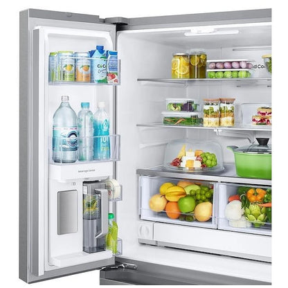 Samsung RF25C5551SR - RF25C5551SR/AA French Door Refrigerator, 33 inch Width, ENERGY STAR Certified, 24.5 cu. ft. Capacity, Water Dispenser (Interior), Ice Dispenser (Freezer Located), Stainless Steel colour